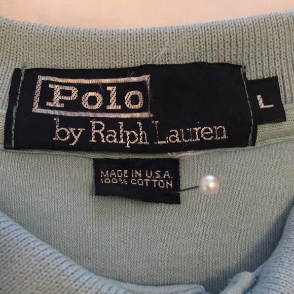 Vintage Polo by Ralph Lauren Blue Polo Shirt Made in USA - Picture 4 of 13